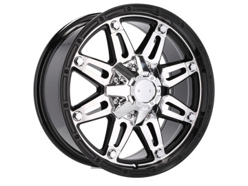 Jantes 4x4 R17x8 12X135/139 ET 0 110.1 (Preto Polido)