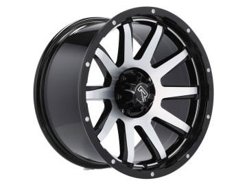 Jantes 4x4 R17x9 5X139.7 ET 0 110.1 (Preto Polido Metade Matte)