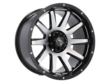 Jantes 4x4 R17x9 5X139.7 ET 0 110.1 (Preto Polido Metade Matte)