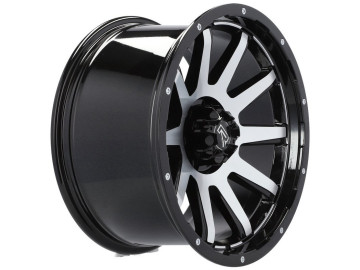 Jantes 4x4 R17x9 5X139.7 ET 0 110.1 (Preto Polido Metade Matte)