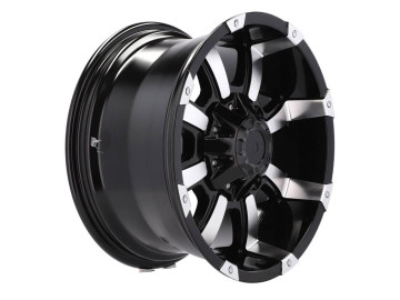 Jantes 4x4 R17x9 6X139.7 ET -12 110.1 (Preto Polido)