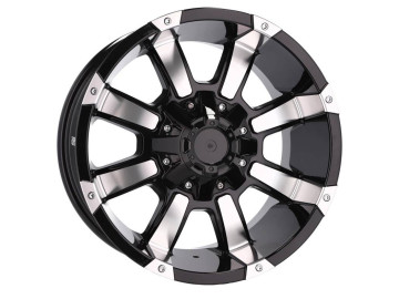 Jantes 4x4 R17x9 6X139.7 ET -12 110.1 (Preto Polido)