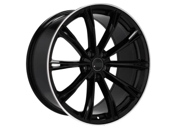 Jantes Audi ABT Sport GR 21x9.5 5X112 ET 31 66.5 (Preto + Aba Polido)