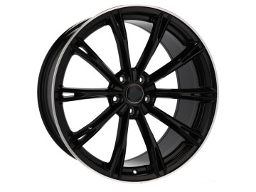 Jantes Audi ABT Sport GR 21x9.5 5X112 ET 31 66.5 (Preto + Aba Polido)