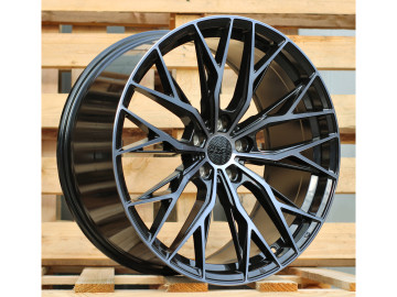 Jantes HAXER HX042 20x8.5 5X112 ET 35 66.6 (Preto + Face Maquinada)