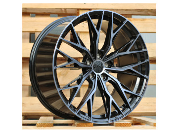 Jantes HAXER HX042 20x9.5 5X112 ET 38 66.6 (Preto + Face Maquinada) 