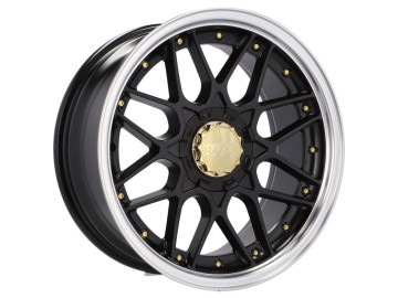 Jantes HAXER HX025 15x8 8X100/114 ET 30 73.1 (Preto+ Aba Polida)