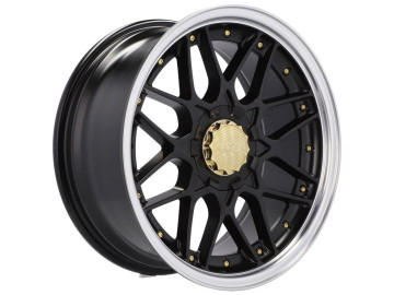 Jantes HAXER HX025 15x8 8X100/114 ET 30 73.1 (Preto+ Aba Polida)