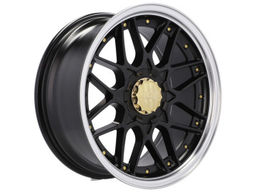 Jantes HAXER HX025 15x8 8X100/114 ET 30 73.1 (Preto + Aba Polida)