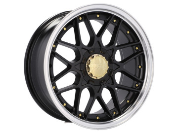 Jantes HAXER HX025 15x8 8X100/114 ET 30 73.1 (Preto + Aba Polida)