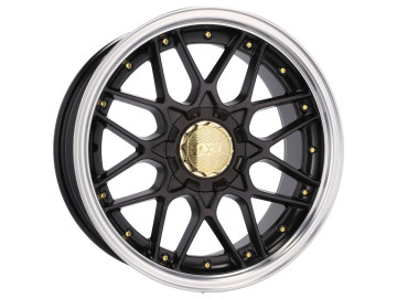 Jantes HAXER HX025 15x8 8X100/114 ET 30 73.1 (Preto + Aba Polida)