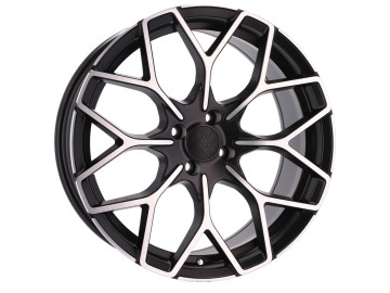 Jantes HAXER HX013 16x5.5 4X100 ET 30 60.1 (Preto Polido Metade Matte) 