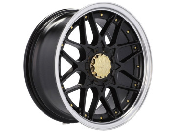 Jantes HAXER HX-025 16x8 10X112/120 ET 15 74.1 (Preto + Aba Polida) 