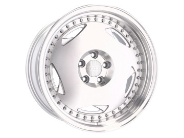 Jantes HAXER HX029 16x8 4X100 ET 20 73.1 (Prata Polida + Aba Polida)