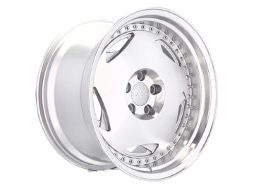 Jantes HAXER HX029 16x8 4X100 ET 20 73.1 (Prata Polida + Aba Polida)