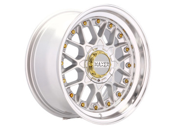 Jantes HAXER HX025 16x8 8X100/114 ET 15 73.1 (Prata+Aba Polida) 