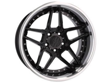 Jantes Haxer HX030 19x8.5 5X120 ET 35 72.6 (Preto Polido + Revestimento em Pó)