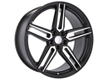 Jantes HAXER HX015 20x10 5X112 ET 38 66.5 (Preto Polido Metade Matte) 