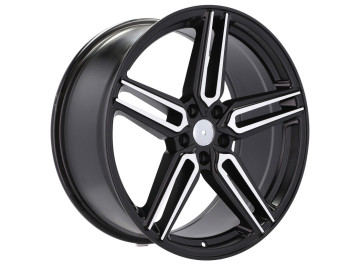 Jantes HAXER HX015 20x10 5X112 ET 38 66.5 (Preto Polido Metade Matte) 