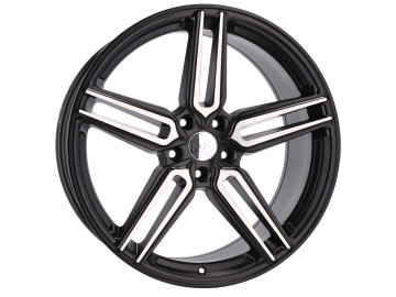 Jantes HAXER HX015 20x10 5X120 ET 40 72.6 (Preto Polido Metade Matte) 