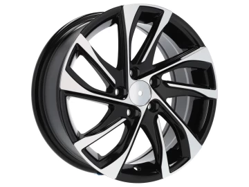 Jantes Look Peugeot / Citroen 16x6.5 5X100 ET 40 57.1 Preto Polido