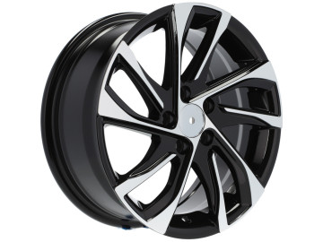 Jantes Look Peugeot / Citroen 16x6.5 5X100 ET 40 57.1 Preto Polido