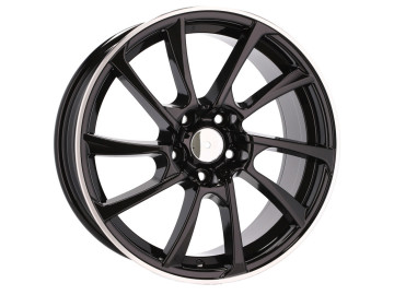 Jantes Look Audi ABT DR18 19x8.5 5X112 ET 35 66.5 (Preto + Aba Polida)