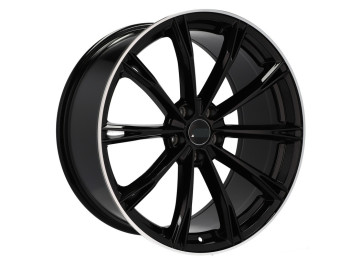 Jantes Look Audi ABT Sport GR 20x9 5X112 ET 35 66.5 (Preto + Aba Polido) 