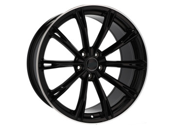 Jantes Look Audi ABT Sport GR 20x9 5X112 ET 35 66.5 (Preto + Aba Polido) 