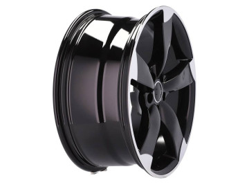 Jantes Look Audi Rotor 16x7.5 5X112 ET 45 66.5 (Preto Polido) 