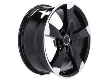 Jantes Look Audi Rotor 16x7.5 5X112 ET 45 66.5 (Preto Polido) 