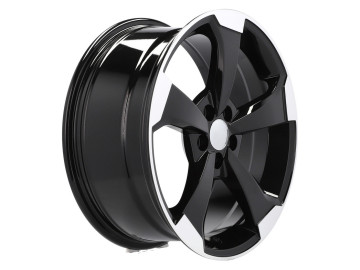 Jantes Look Audi Rotor 18x8 5X112 ET 40 66.5 (Preto Polido)