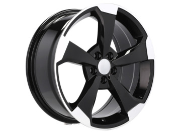 Jantes Look Audi Rotor 18x8 5X112 ET 40 66.5 (Preto Polido)