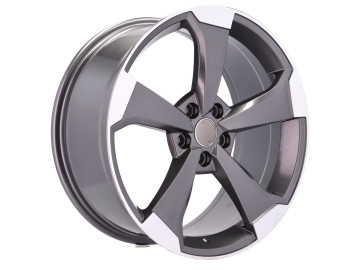 Jantes Look Audi Rotor 19x8.5 5X112 ET 32 66.5 (Cinza Polido)