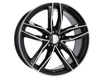 Jantes Look Audi RS6 C7 19x8.5 5X112 ET 35 66.5 (Preto Polido) 