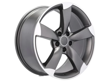 Jantes Look AUDI ROTOR 16x7.5 5X112 ET 45 57.1 (Cinza Polido Metade Matte)