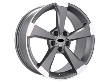 Jantes Look Audi Rotor 17x7.5 5X112 ET 40 66.5 (Cinza Polido Metade Matte)