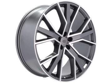 Jantes Look Audi 22x10 5X112 ET 21 66.5 (Cinza Polido Metade Matte)