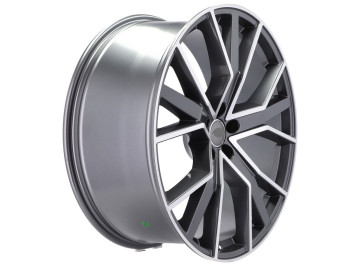 Jantes Look Audi 22x10 5X112 ET 21 66.5 (Cinza Polido Metade Matte)