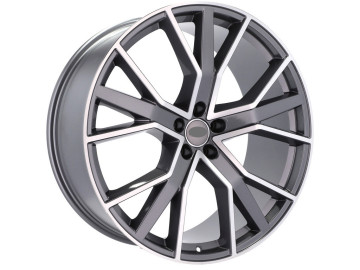 Jantes Look Audi 22x10 5X112 ET 21 66.5 (Cinza Polido Metade Matte)