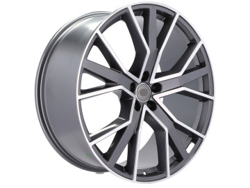 Jantes Look Audi A5 8W Y Spoke 18x8 5X112 ET 39 66.5 (Cinza Polido Metade Matte)