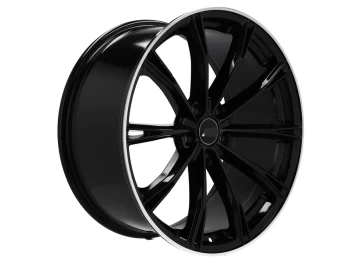 Jantes Look Audi ABT Sport GR 19x8.5 5X112 ET 40 66.5 (Preto +  Aba Polida)