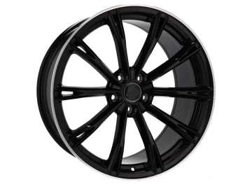 Jantes Look Audi ABT Sport GR 19x8.5 5X112 ET 40 66.5 (Preto +  Aba Polida)