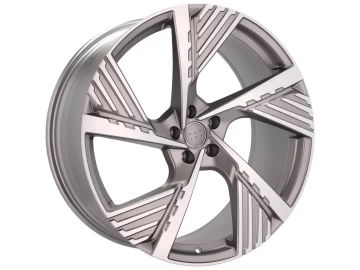 Jantes Look Audi E-Tron GE Sportback 19x8 5X112 ET 34 66.5 (Cinza Polida Metade Matte)