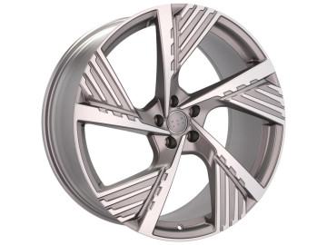 Jantes Look Audi E-Tron GE Sportback 19x8 5X112 ET 45 66.5 (Cinza Polida Metade Matte)