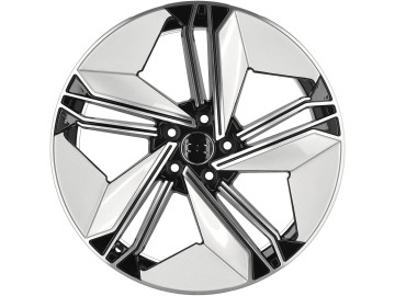 Jantes Look Audi E-Tron GT 19x8.5 5X112 ET 35 66.5 (Prata Brilhante + Preto)