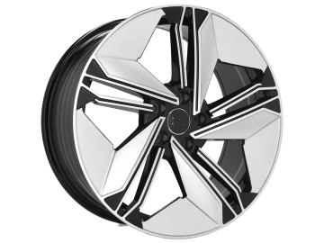Jantes Look Audi E-Tron GT 19x8.5 5X112 ET 35 66.5 (Prata Brilhante + Preto)