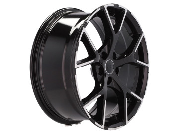 Jantes Look Audi RS3 8Y 17x7.5 5X112 ET 42 66.5 (Preto Polido Metade Matte) 