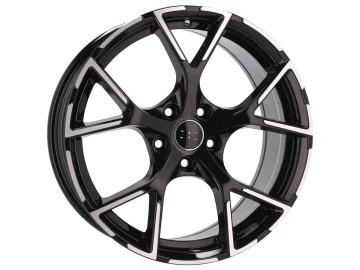 Jantes Look Audi RS3 8Y 18x8 5X112 ET 40 66.5 (Preto Polido Metade Matte)
