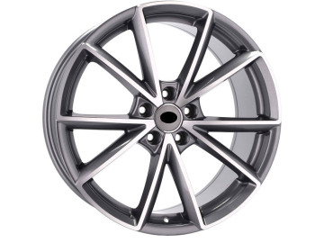 Jantes Look Audi RS4 17x7.5 5X100 ET 39 57.1  (Cinza Polido Metade Matte)